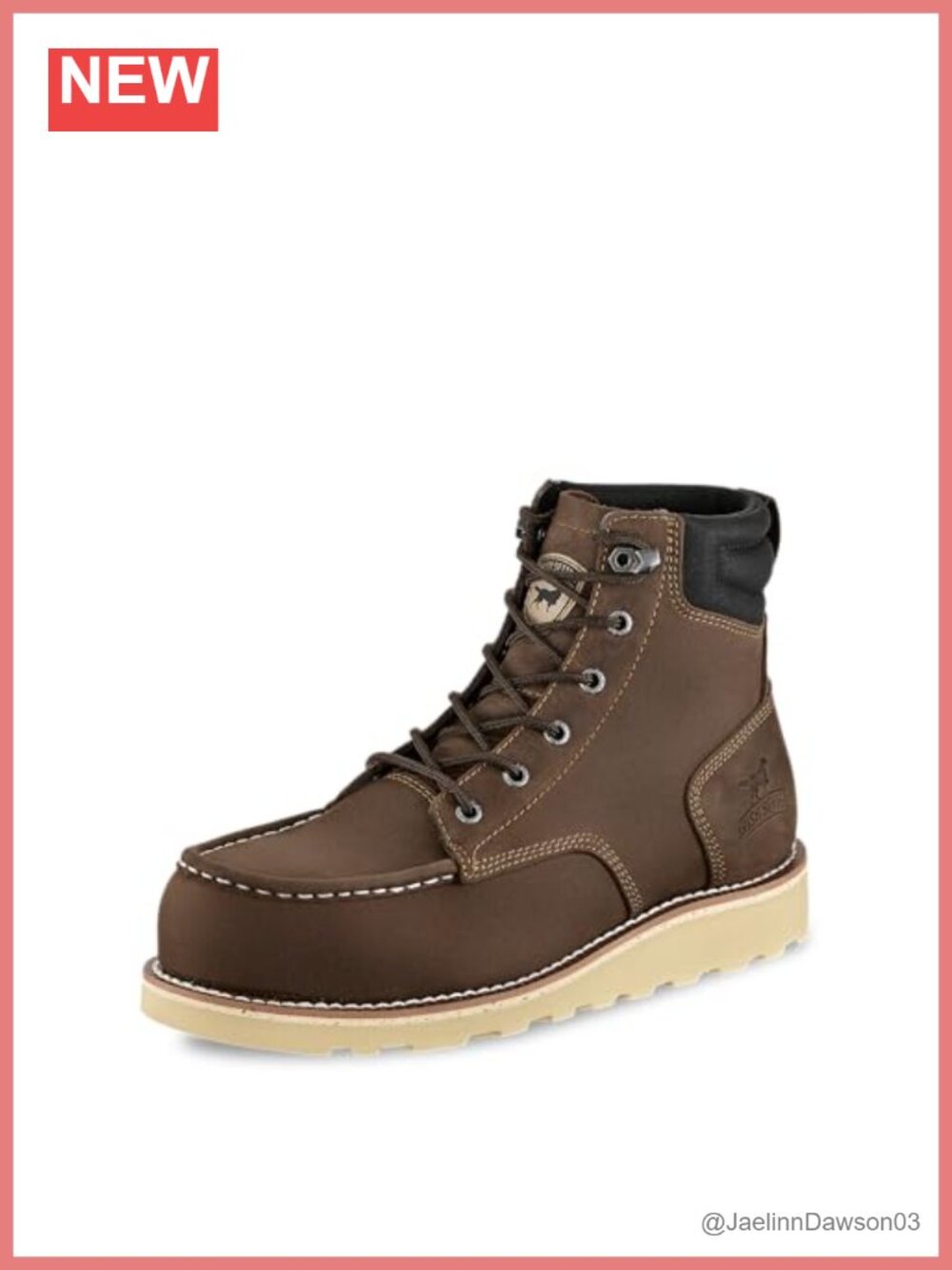 Unisex Soft Toe Work Boots Full Grain Leather Slip Resistant EH Lace Up